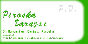 piroska darazsi business card