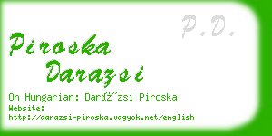 piroska darazsi business card